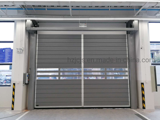 Lineare Tür-Panel Muster Aluminiumlegierung Schnelle Roll-up und Verschluss Spirale Sicherheitstür