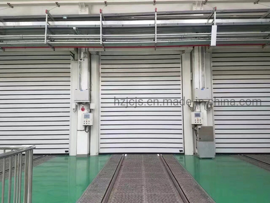 Lineare Tür-Panel Muster Aluminiumlegierung Schnelle Roll-up und Verschluss Spirale Sicherheitstür